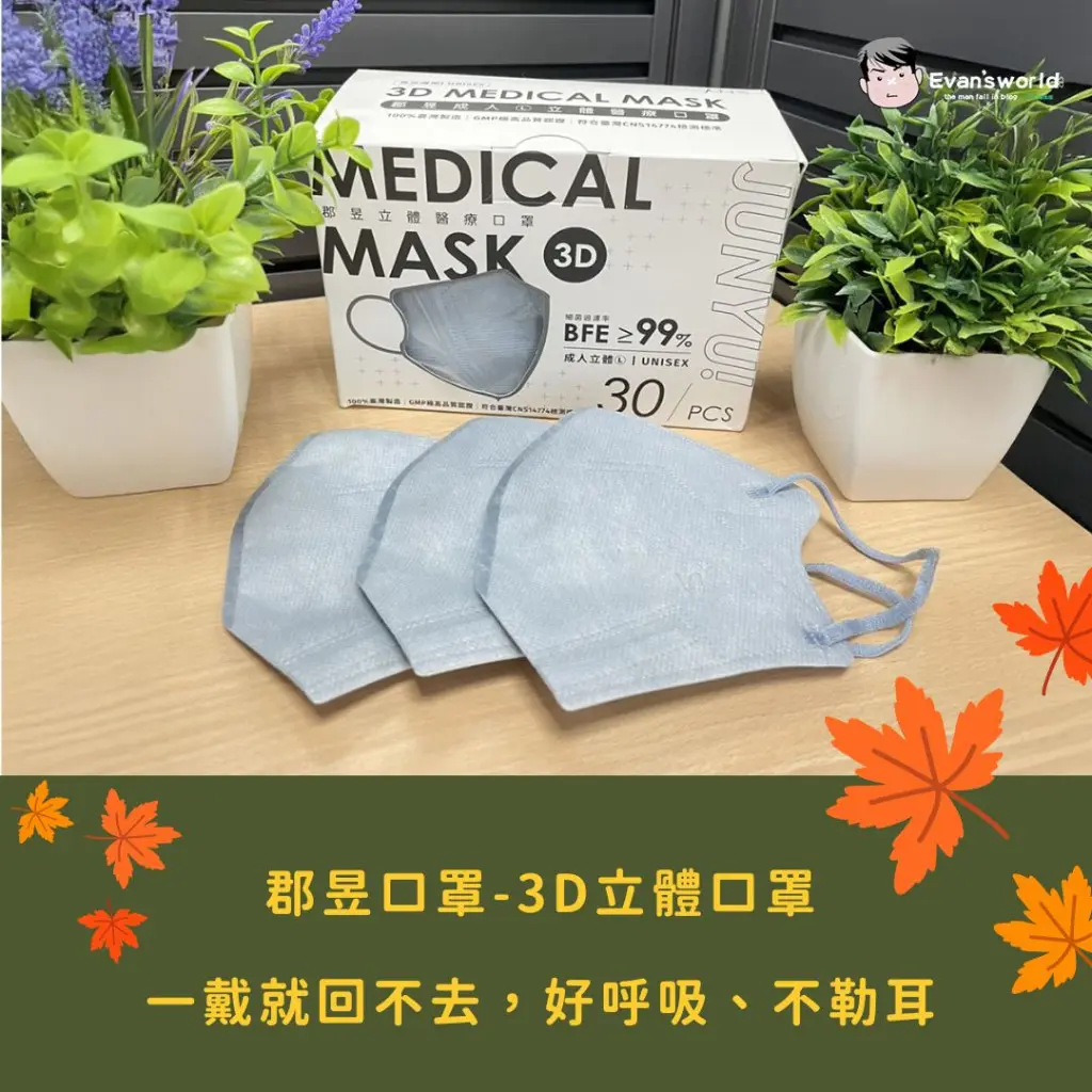 郡昱口罩｜我的通勤救星，3D立體口罩一戴就回不去
