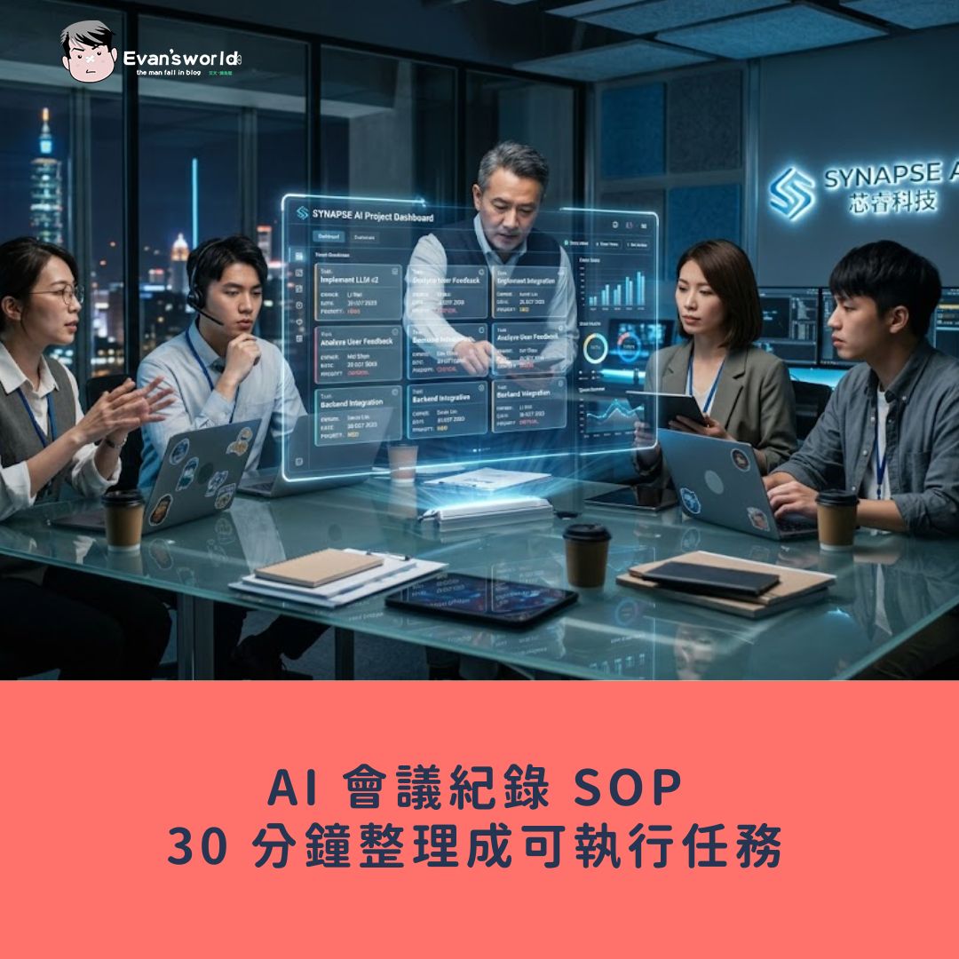2026 AI 會議紀錄 SOP：30 分鐘整理成可執行任務