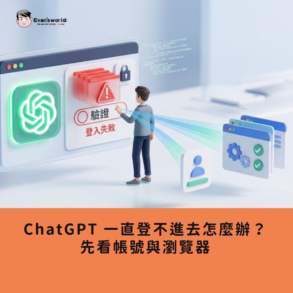 ChatGPT 一直要求驗證或登不進去怎麼辦？先看帳號與瀏覽器