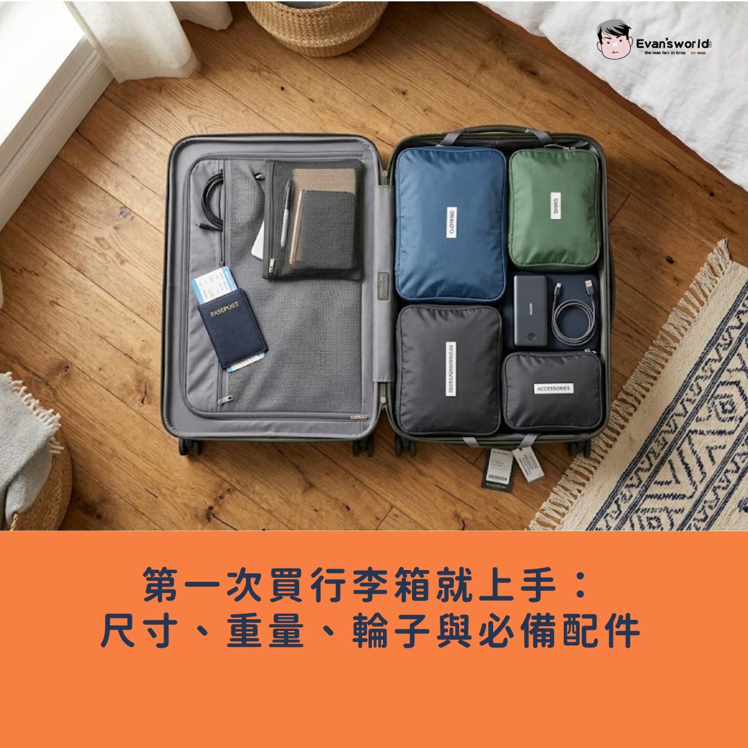 第一次買行李箱就上手：尺寸、重量、輪子與必備配件（含蝦皮選購建議）